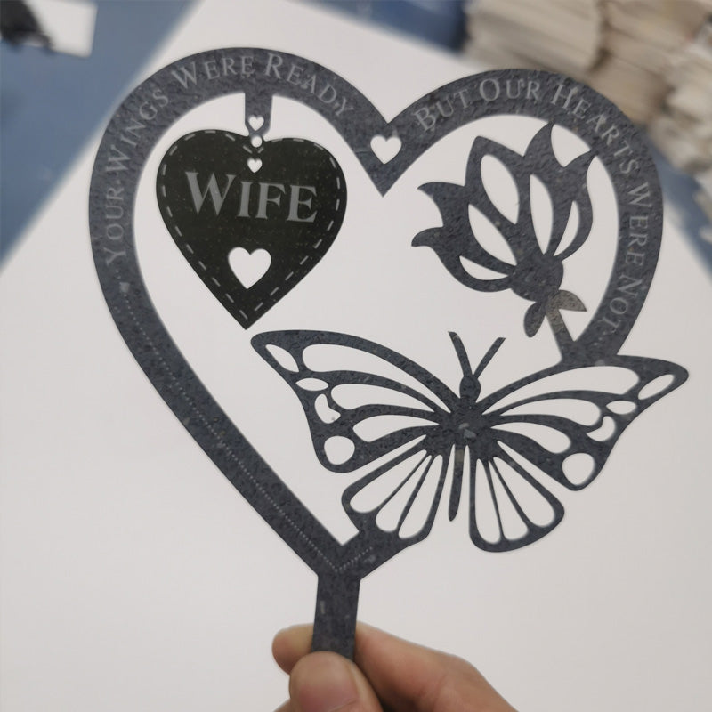 Frendorf | 🦋Gedenk Geschenk Schmetterlings Ornamente - Garten Gedenktafel