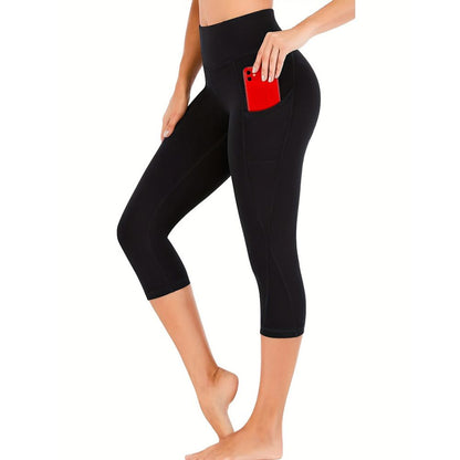 Frendorf | Damen Capri Baumwollhosen Leggings mit Taschen