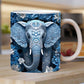 3D Elefant Blumen Becher