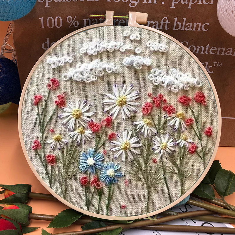 Frendorf | Stickrahmen-Blumen-Kit für Anfänger