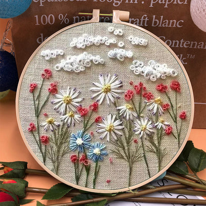 Frendorf | Stickrahmen-Blumen-Kit für Anfänger
