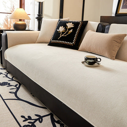 Einfarbige Chenille Sofa-Matte Couchbezug