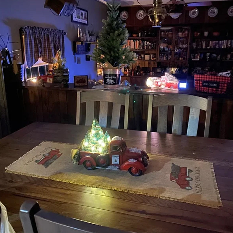 Frendorf | Roter Bauernhof-LKW Weihnachten Dekorationen