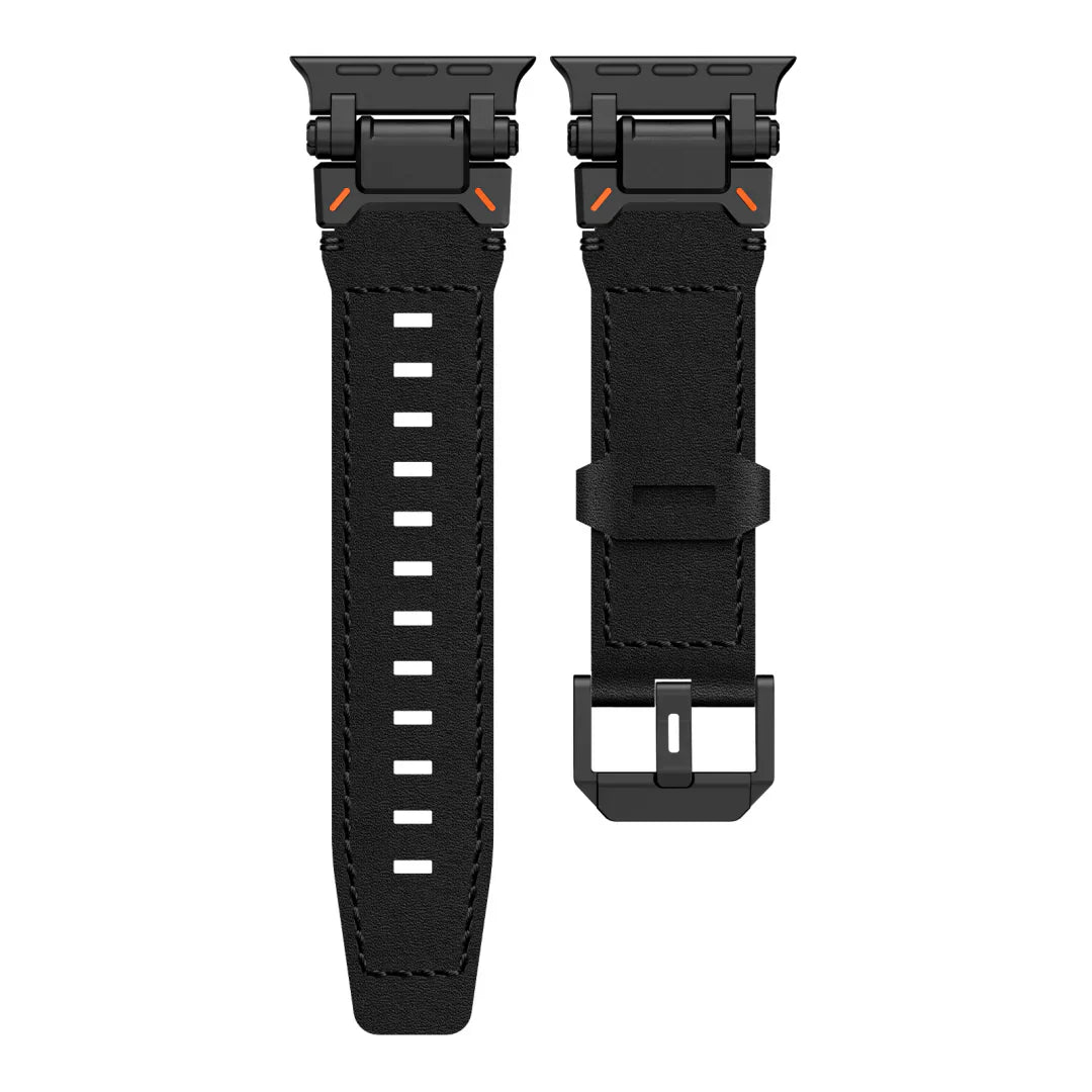 Frendorf | Neues Titan-Metallkopf-Lederarmband für die Apple Watch