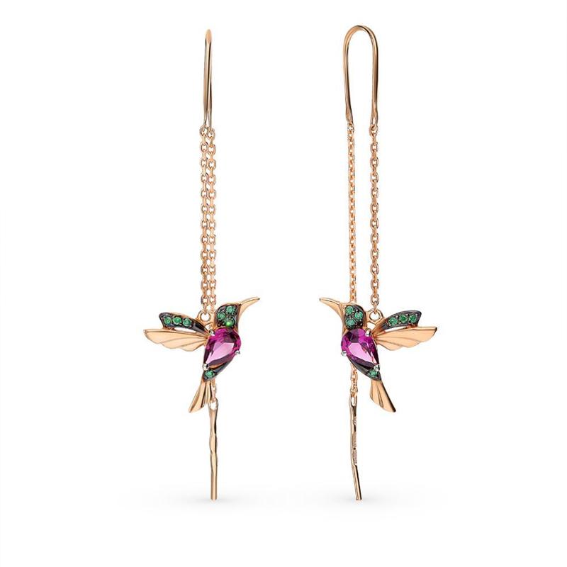 Frendorf | Elegante Kolibri Strass Ohrstecker