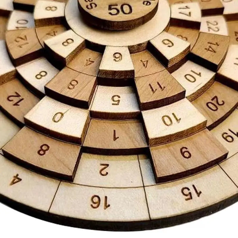 Frendorf | Safecracker 50 Holzpuzzle - Schwieriges mathematisches Brain-Teaser für Erwachsene