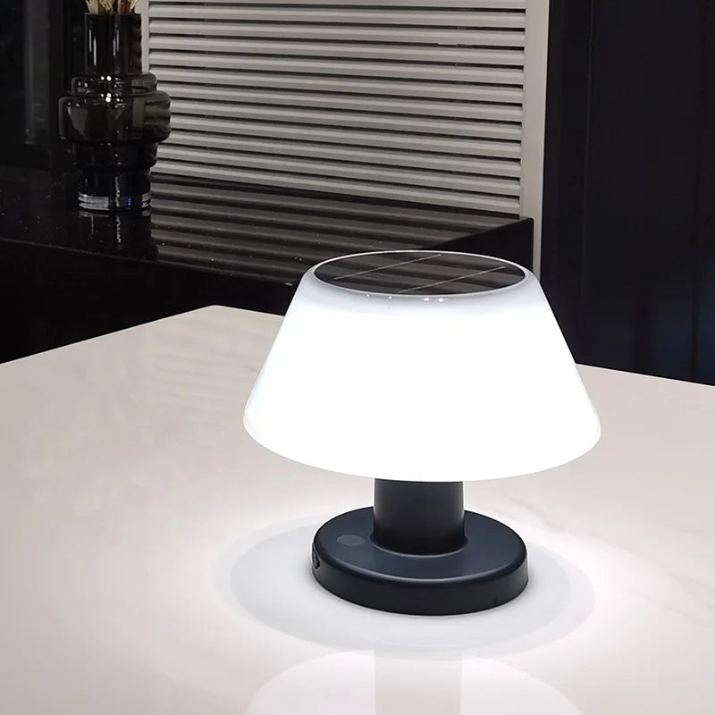 Frendorf | SunLuxe Kabellose Solar-Tischlampe | Outdoor & Indoor Beleuchtung | Energieeffizient | Witterungsbeständig