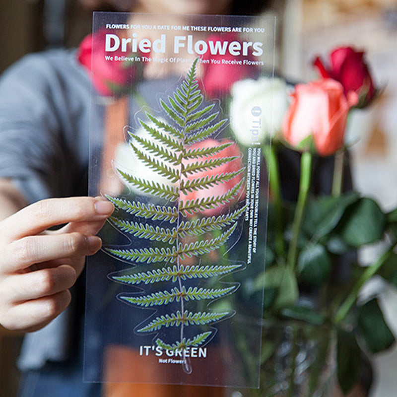 Getrocknete Blumen Aufkleber Set