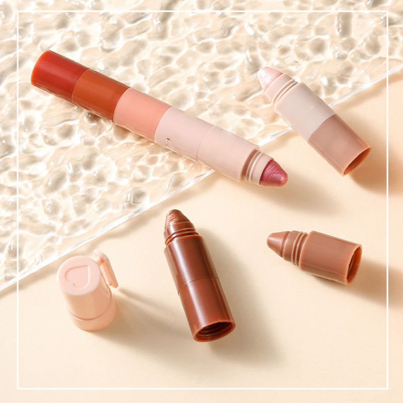 5-in-1 Lidschattenstift – Vielseitig für Lidschatten, Eyeliner, Highlighter & Mehr – Lang anhaltend, hautfreundlich, zwei Texturen