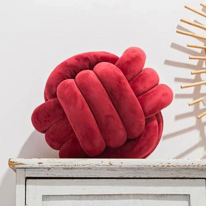 Frendorf | VelvetNest Skandinavisches Knotenkissen aus Samt | Stilvolle Deko | Weich & Komfortabel | Perfekte Wohnaccessoire