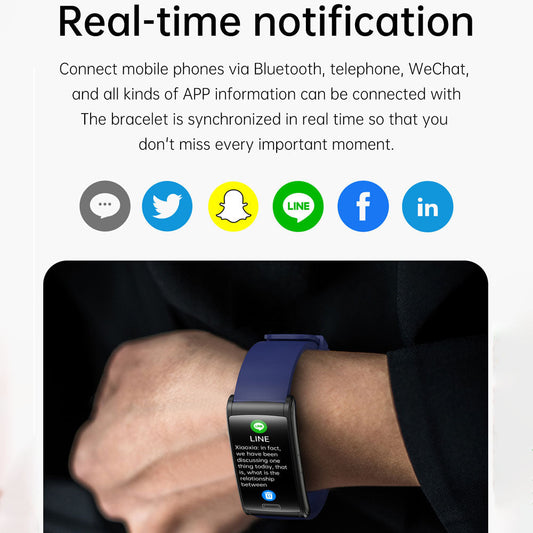 Frendorf | BCBEARSCOME BCE600 3-Kanal-EKG HRV Blutzucker Blutdruck Blutsauerstoff Schlaferkennung HD Bluetooth Smart Armband