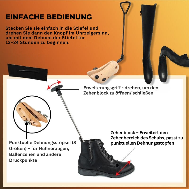 Frendorf | TimberStride – Hölzerne Werkzeuge für breite Schuhe