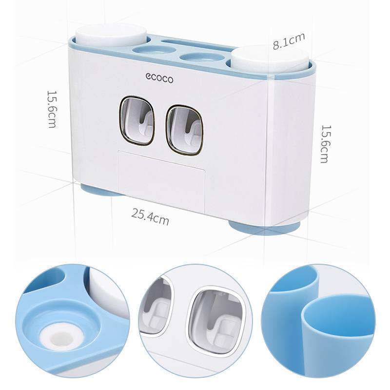 Frendorf | Automatischer Zahnbürstenhalter und Zahnpastaspender Set