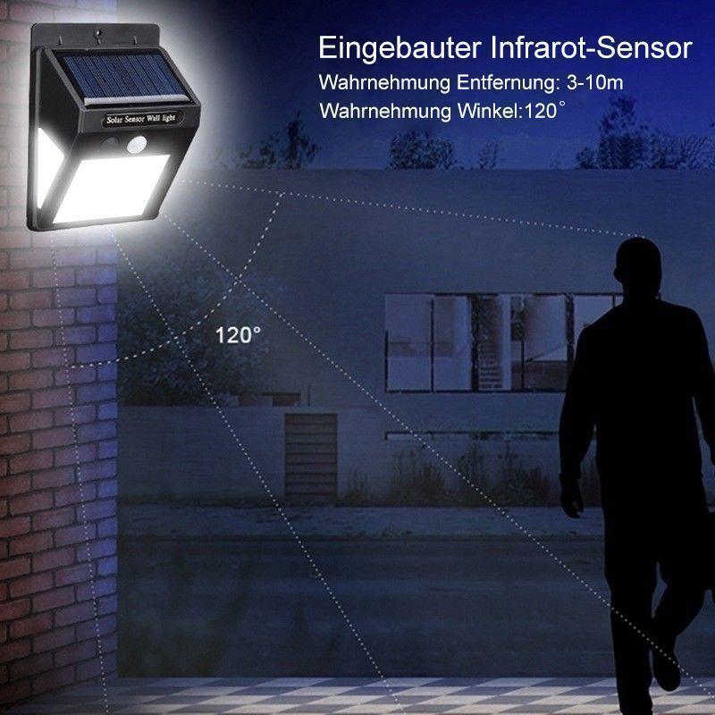 Frendorf | 20 LED Solarlampen Außen, Superhelle Wandleuchte mit Bewegungssensor