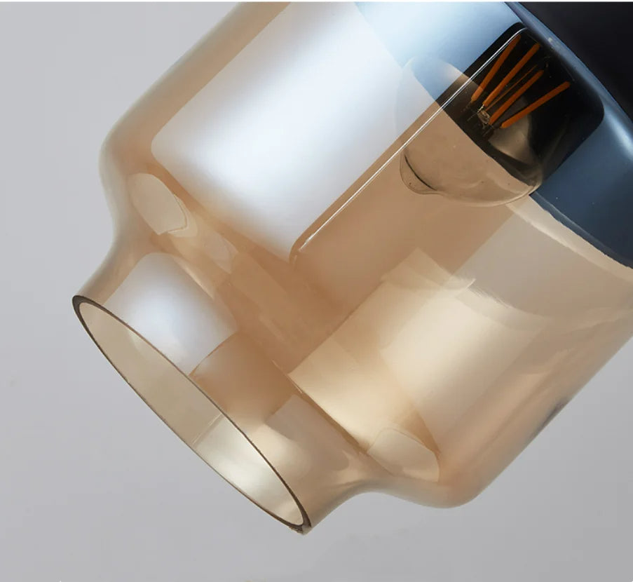 Frendorf | EternaGlow Pendelleuchte aus Glas und Holz | Elegantes Design für Ihr Zuhause