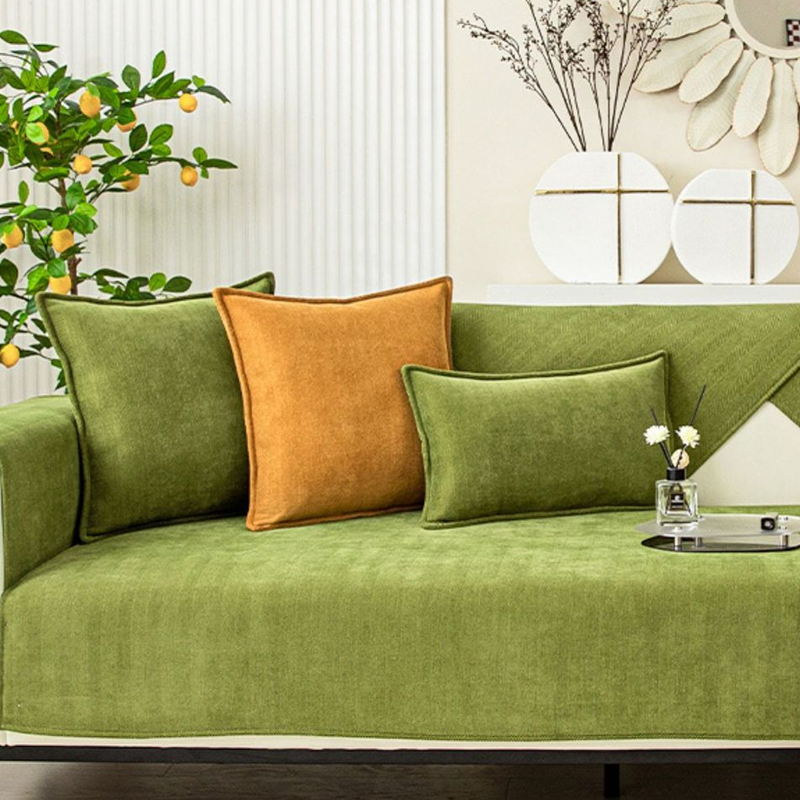 Frendorf | Fischgrät Chenille Stoff Möbel Schutz Sofa Bezug