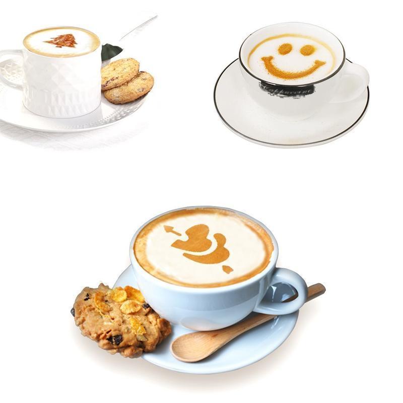 Frendorf | Kunststoff Latte Art Schablone, Luxus Kaffee Druckmodell