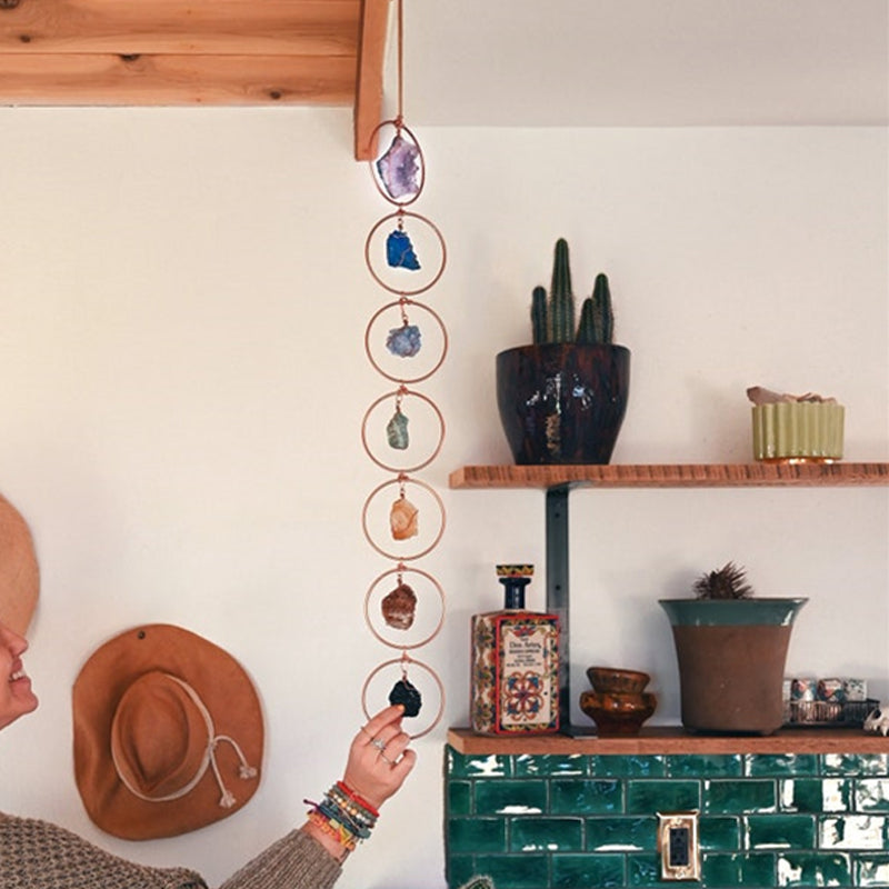 Frendorf | Rohes Kristall 7 Chakra Edelstein Wanddekoration