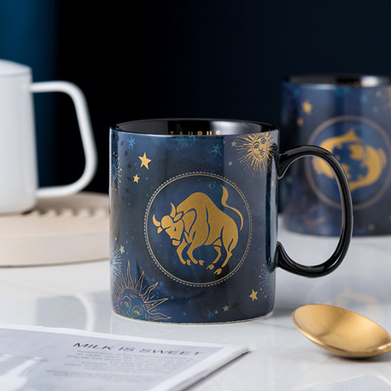 Frendorf | 12 Sternzeichen Tasse Kobaltblau Keramische Kaffeetasse