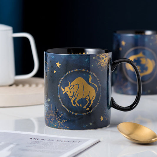 Frendorf | 12 Sternzeichen Tasse Kobaltblau Keramische Kaffeetasse