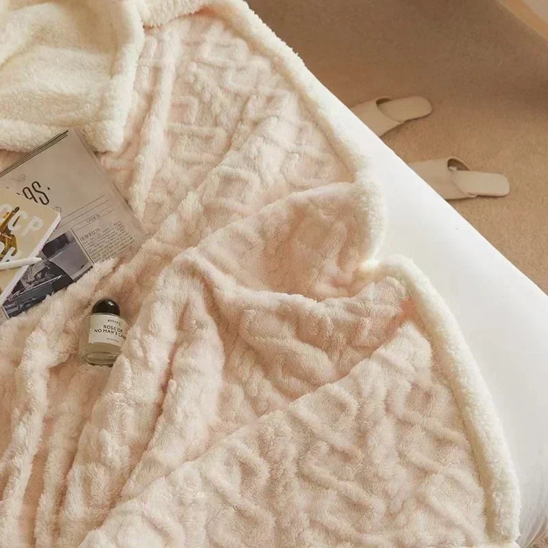 Frendorf | Luxusdecke – Warm und Bequem Lammwolldecke für den Winter