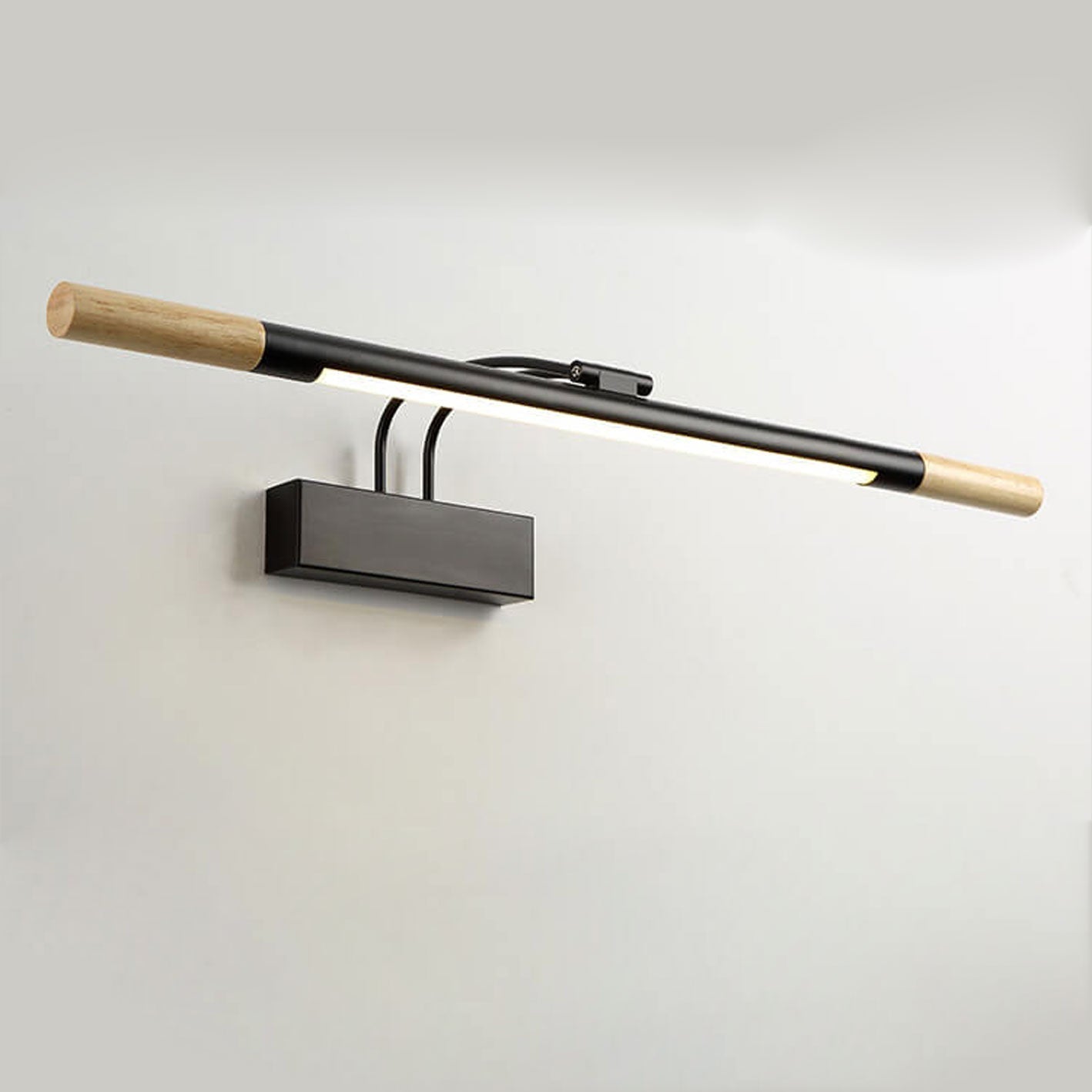 Frendorf | Arkluma Nordic LED Wandleuchte | Massivholz | Geschwungener Arm | Warmes oder Weißes Licht