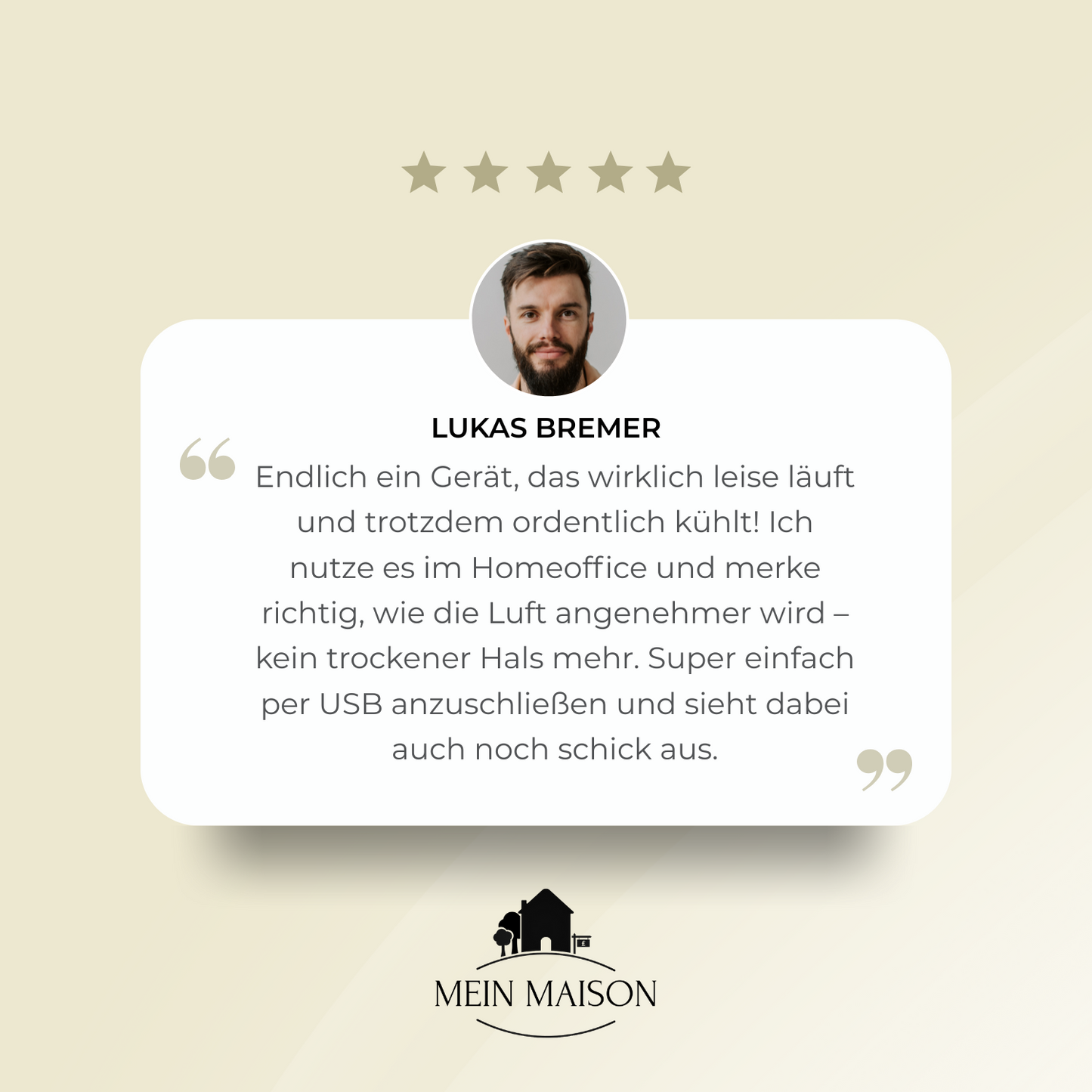 Frendorf | BrisaFlow Tisch-Luftkühler | 3-in-1 Kühlung & Befeuchtung | Bladeless Design | USB & Timer