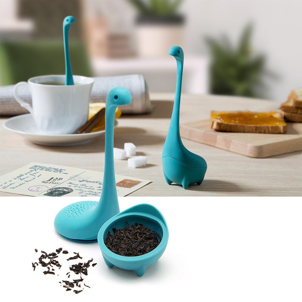 Frendorf | Nettes Loch Nessie Monster Set Sieb, Suppenlöffel, Teesieb