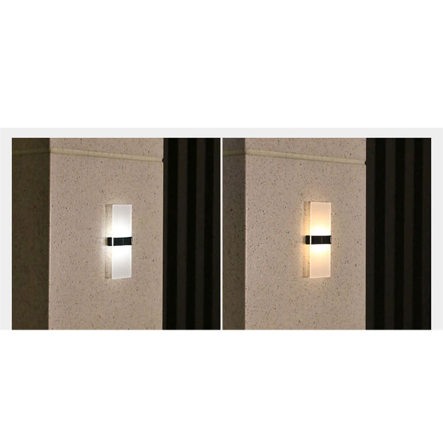 Frendorf | LumaZen Solar LED-Wandlampe | Wetterfest | Solarbetriebene Außenbeleuchtung | Garten- & Terrassen-Deko