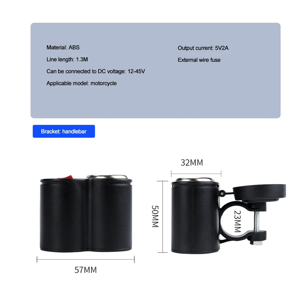 Frendorf | Motorrad wasserdichter Lenker USB Ladegerät