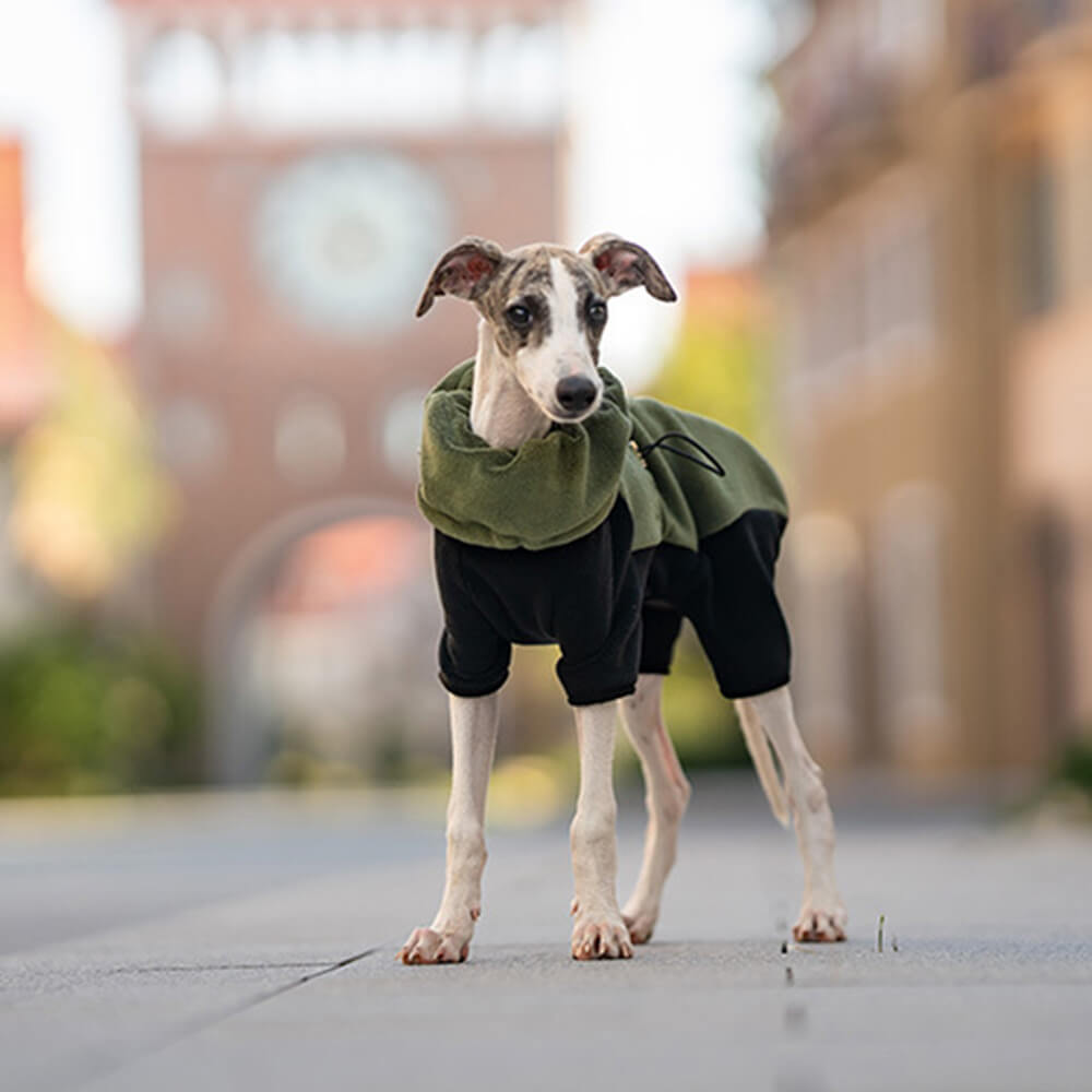 Vollständiger Schutz Polar Fleece Hund Overall mit abnehmbarem Kragen