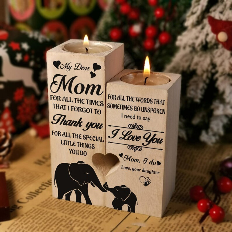 Frendorf | Smile A Lot More - Holzkerzenhalter mit Kerze Geschenk für Ihre Lieben