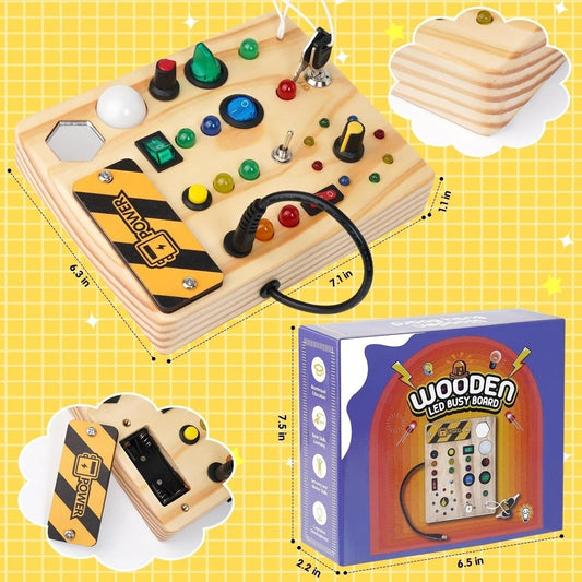 Frendorf | SparkQuest - Montessori Kleinkind Spielbrett mit 27 LED-Lichtern