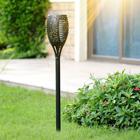 Frendorf | FlameGlow Solar-Tiki-Fackeln | Flackernde Flammenlichter | Nachhaltige Gartenbeleuchtung