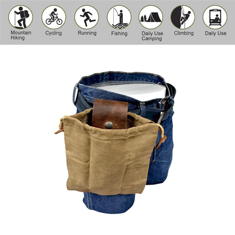 Frendorf | Dimoohome™ Leder- und Canvas-Buschcraft-Tasche