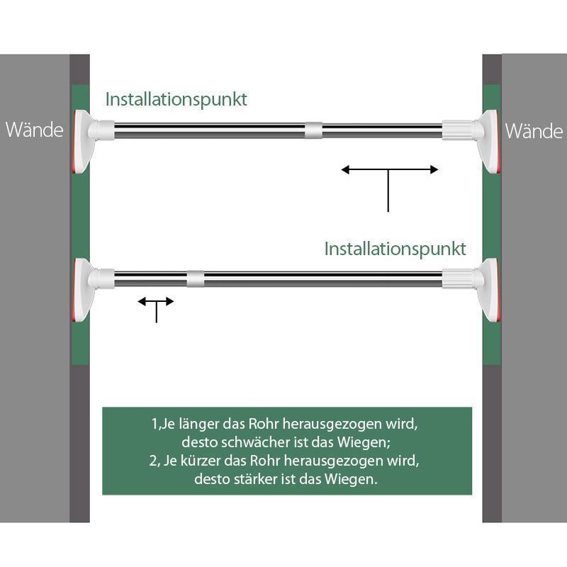 Frendorf | Teleskop Kleidung Rod aus Edelstahl