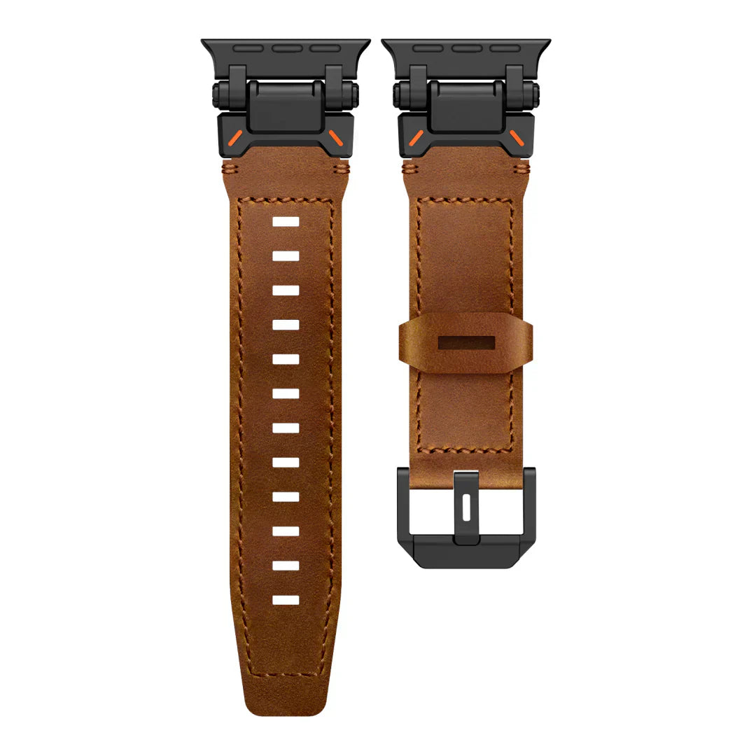 Frendorf | Neues Titan-Metallkopf-Lederarmband für die Apple Watch