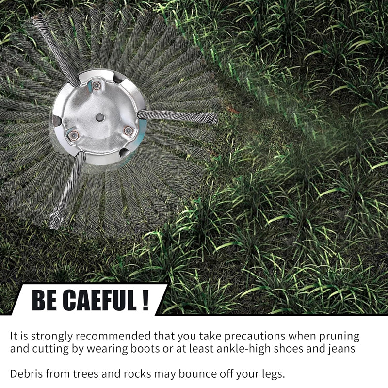 Frendorf | 6 Zoll Stahl Draht Bürstenmäher Trimmer Kopf