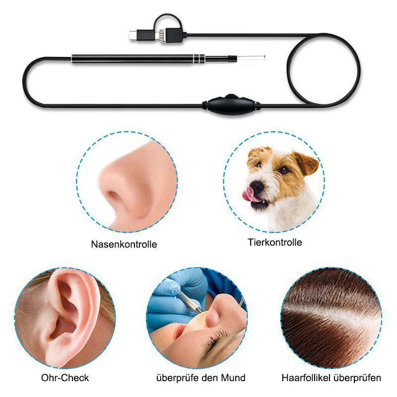 Frendorf | 3 in 1 Ohrreinigung Endoskop mit 6 Einstellbare LED-Licht