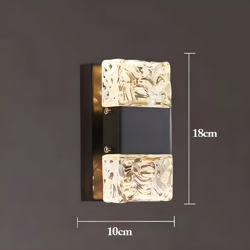 Frendorf | GlaciaLuxe LED Wandleuchte | Kristalldesign | Elegante Beleuchtung | Modern & Luxuriös