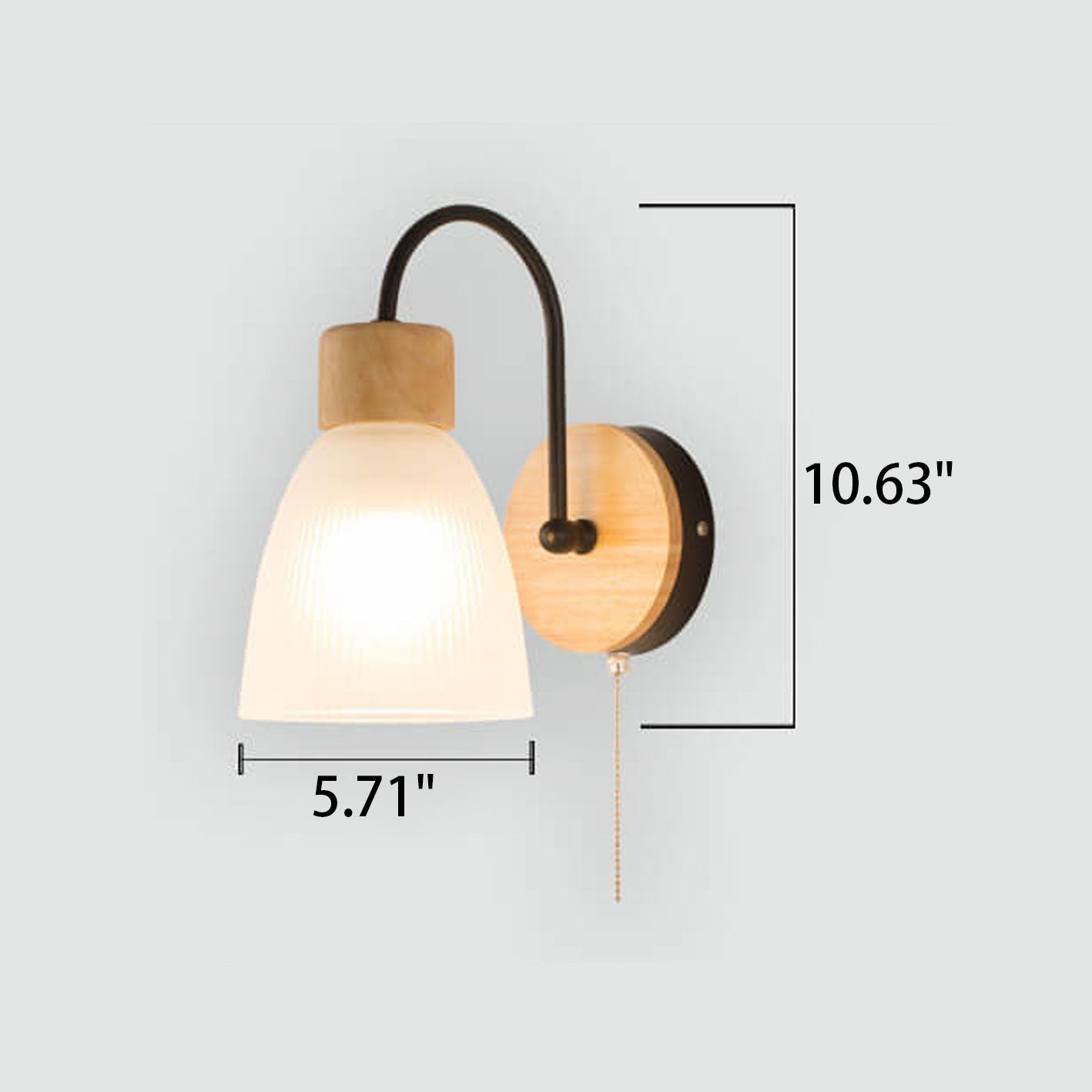 Moderne Log Simple Bend Design 1-Licht Wandleuchte Lampe