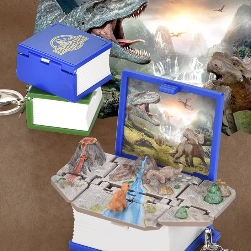 Frendorf | Pop Up 3D Mini Dinosaurier & Astronauten Schlüsselanhänger