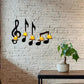 Schwarze Musiknoten Wandlampe