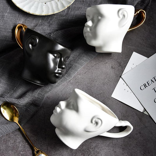 Frendorf | FaceCharm Keramiktassen | Design-Gesichtstassen | Einzeln oder im Set erhältlich