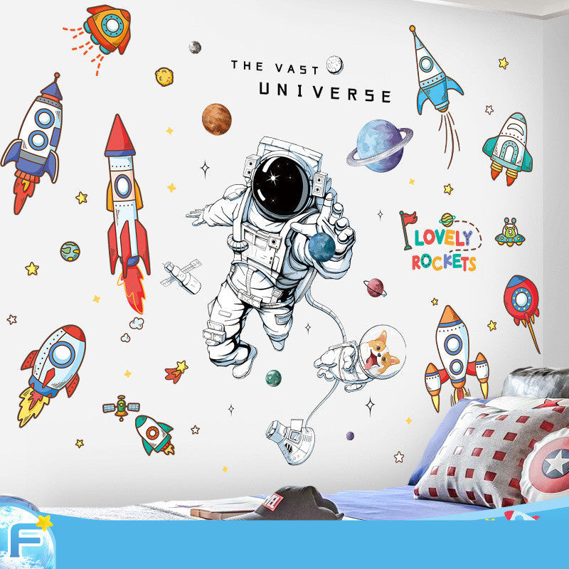 Frendorf | Cartoon Wandtattoos Astronautenabenteuer