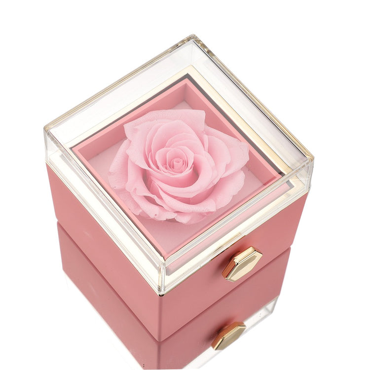 Frendorf | [Ideales Geschenk] Ewige Rosenbox - Mit gravierter Halskette & künstlicher Rose