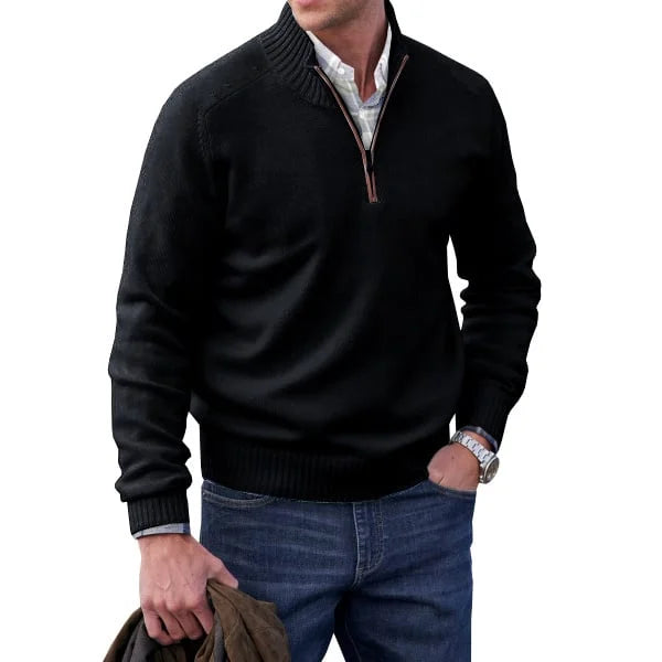 Frendorf | Herren  Basic Pullover mit Reißverschluss
