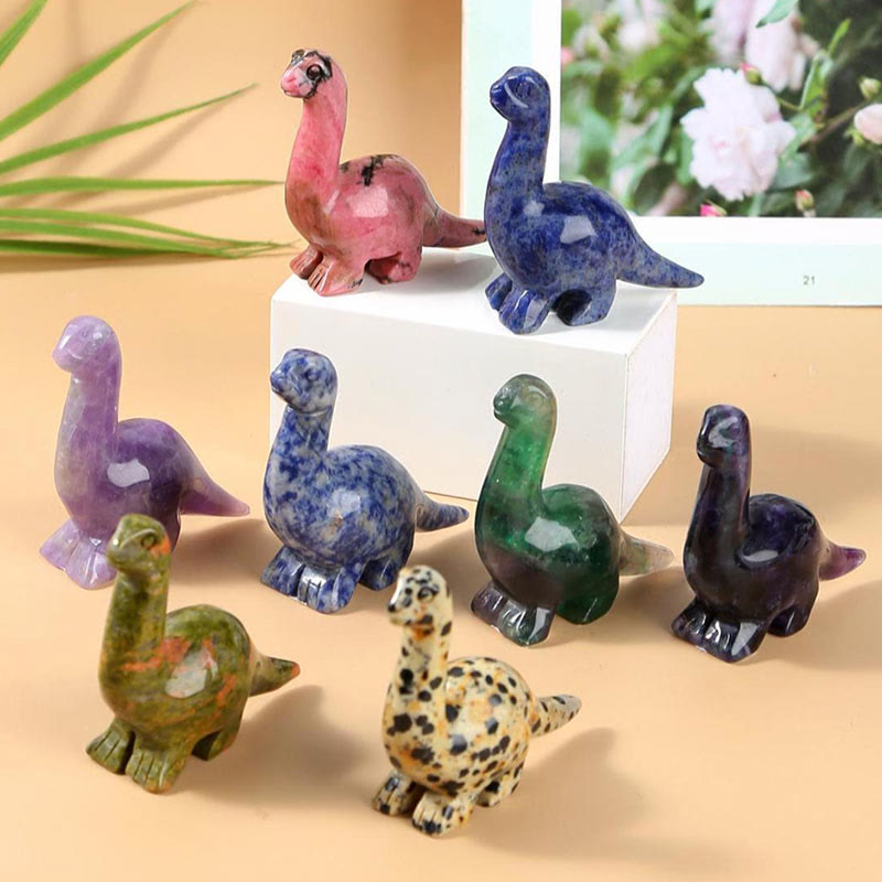 Frendorf 2,5 Zoll Kristall Dinosaurier Zuhause Dekoration Edelstein Deko