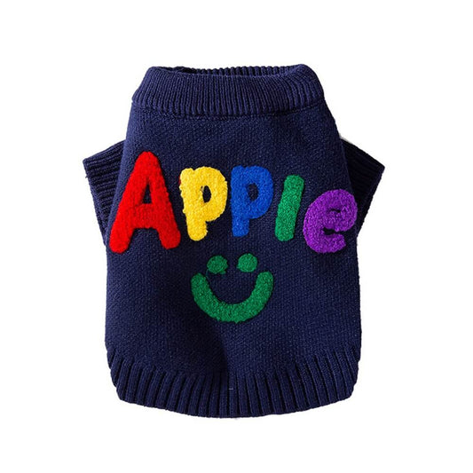 Bunter Apple Strickhundepullover