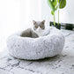 Runder Plüsch beruhigender Donut-Katzenbett-Nest